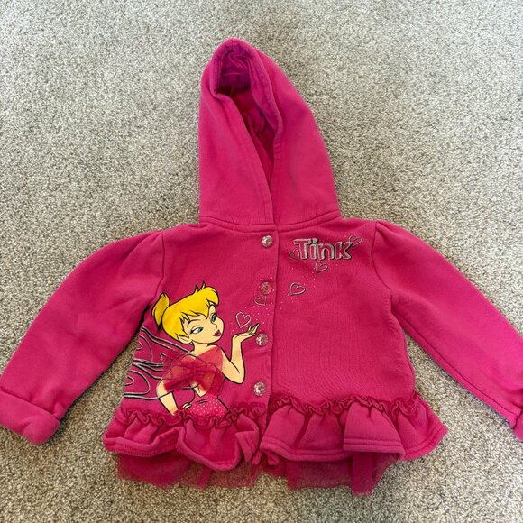 Disney Tinkerbell Pink Hoodie Toddler Size 3 - Picture 1 of 8